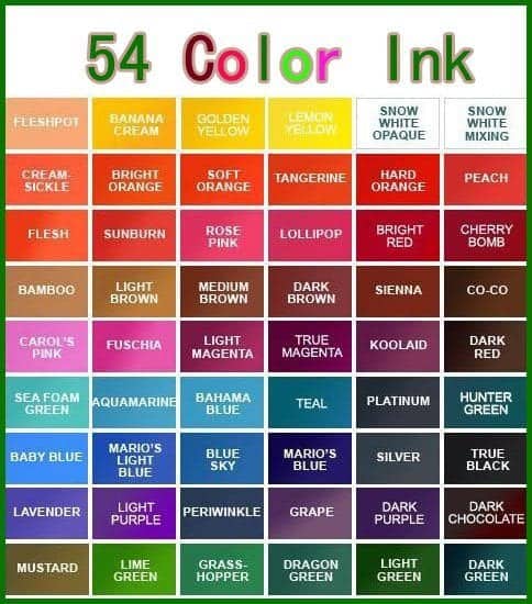 Tattoo ink color